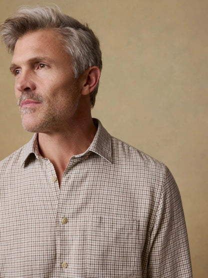 Palmetto Shirt - Stone Palm Check
