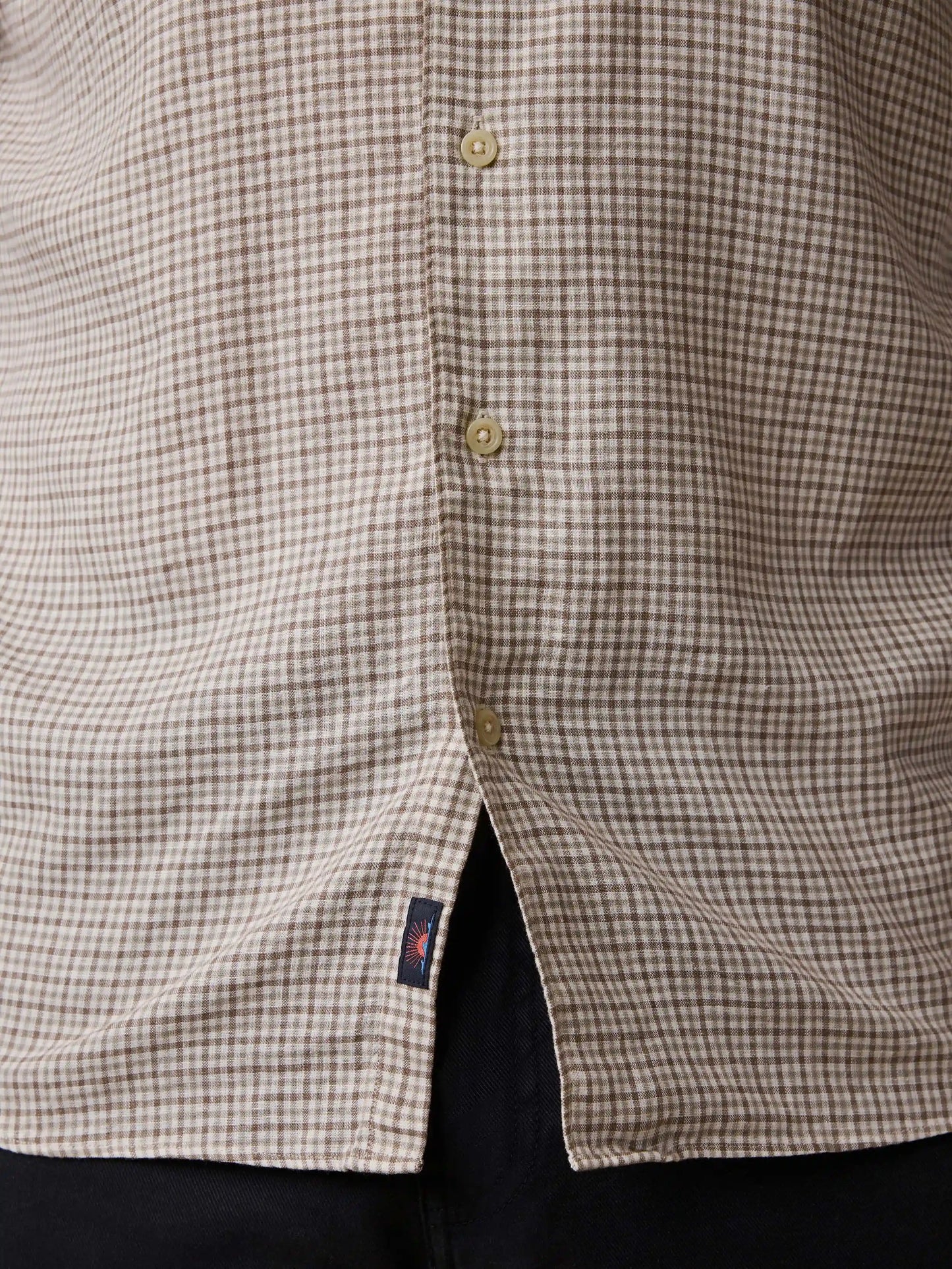 Palmetto Shirt - Stone Palm Check