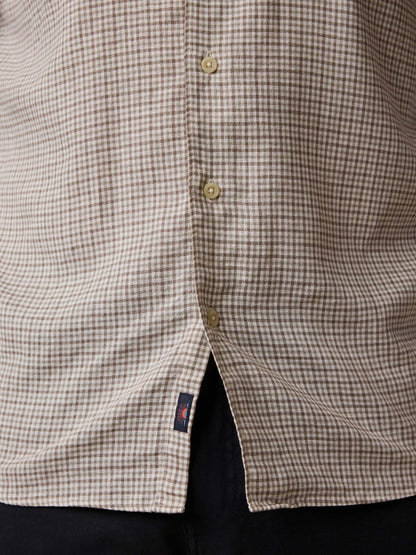 Palmetto Shirt - Stone Palm Check