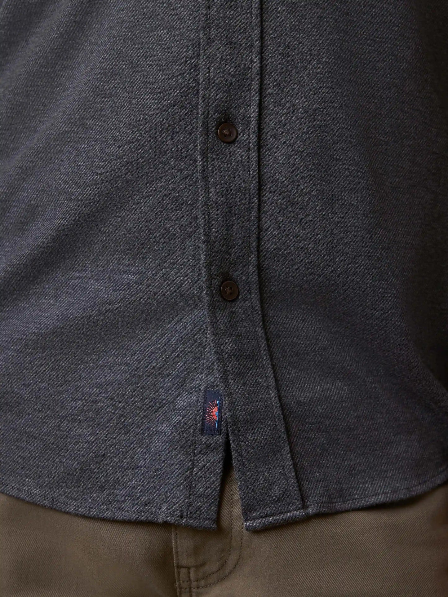 Coastline Knit Shirt - Charcoal Heather Twill