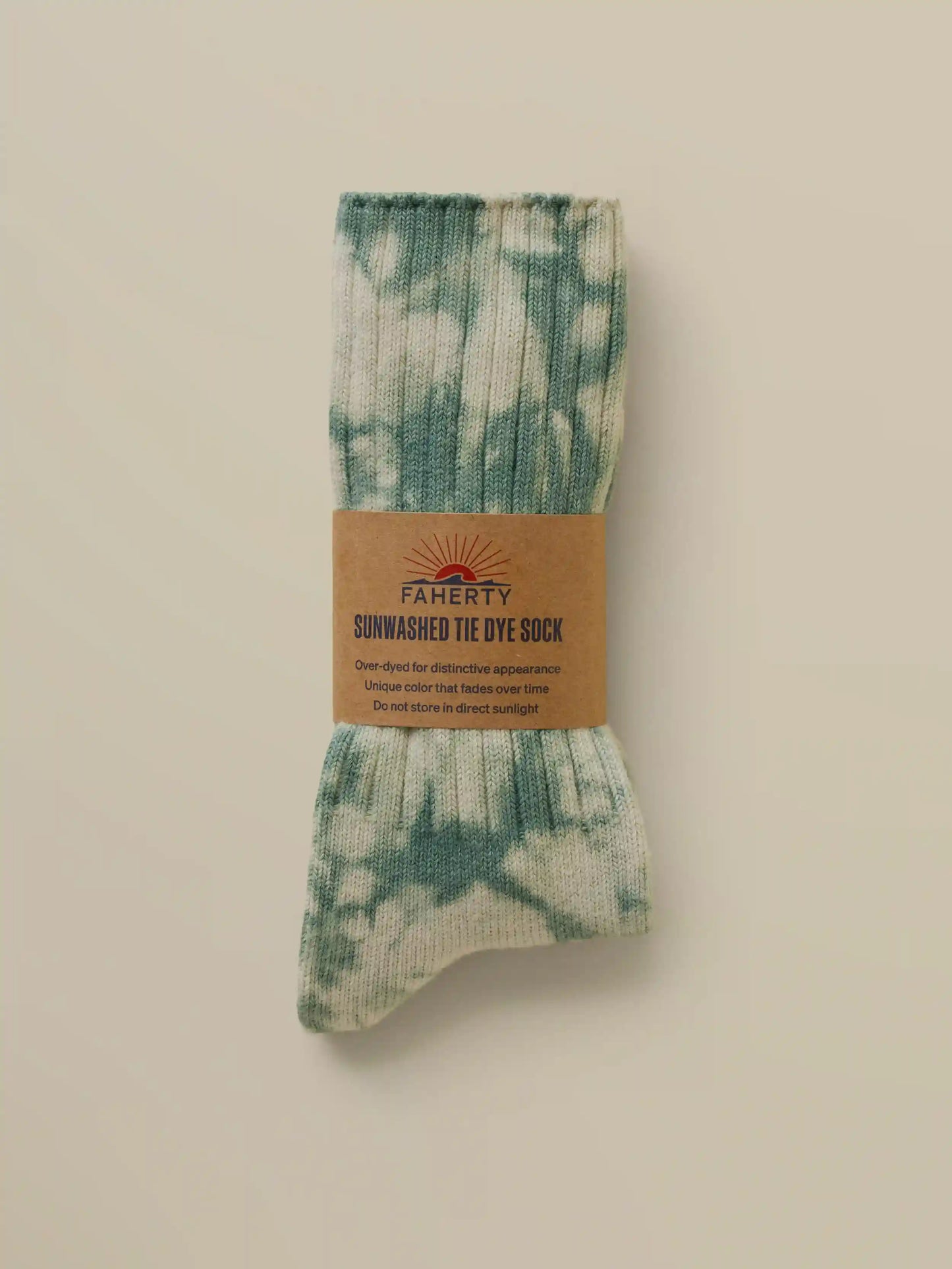 Sunwashed Tie Dye Sock - Green