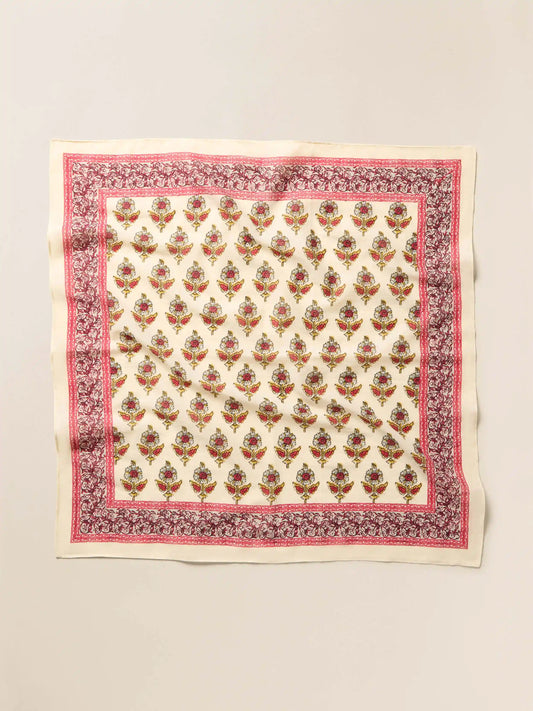 Antique Bouquet Bandana - Egret Multi