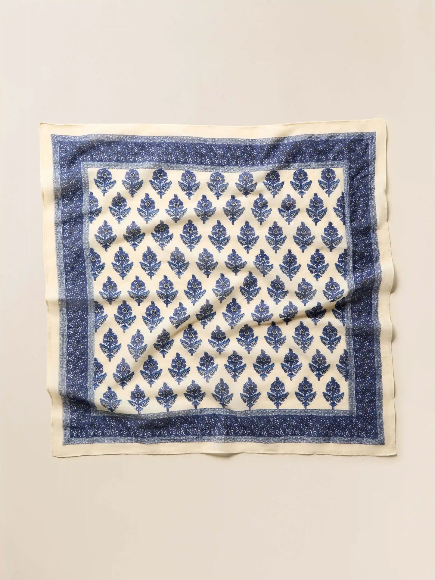 Antique Bouquet Bandana - Navy Multi