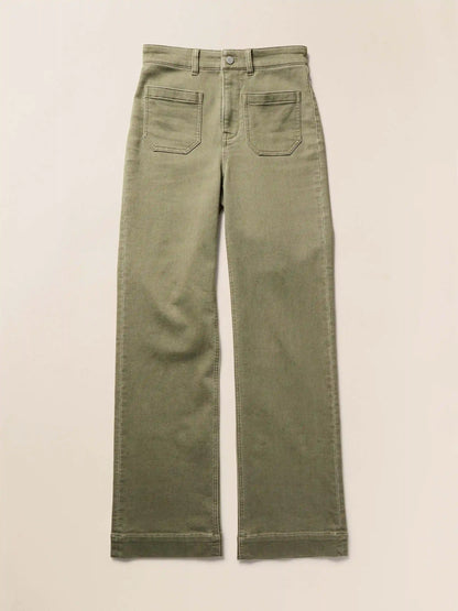Stretch Terry Patch Pocket Pant - Island Olive
