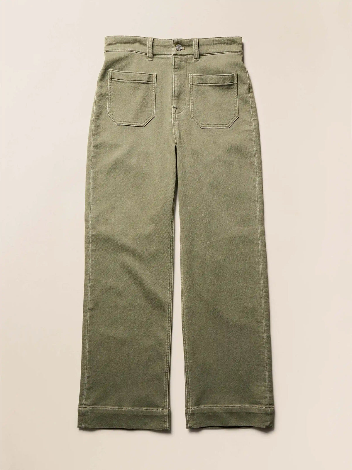 Stretch Terry Patch Pocket Ankle Pant - Island Olive
