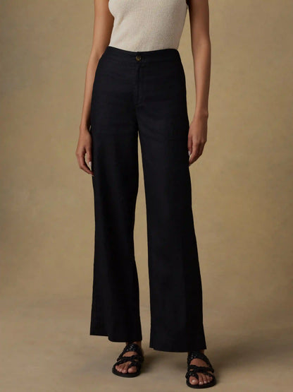 Sun Strider Linen Pant - Black