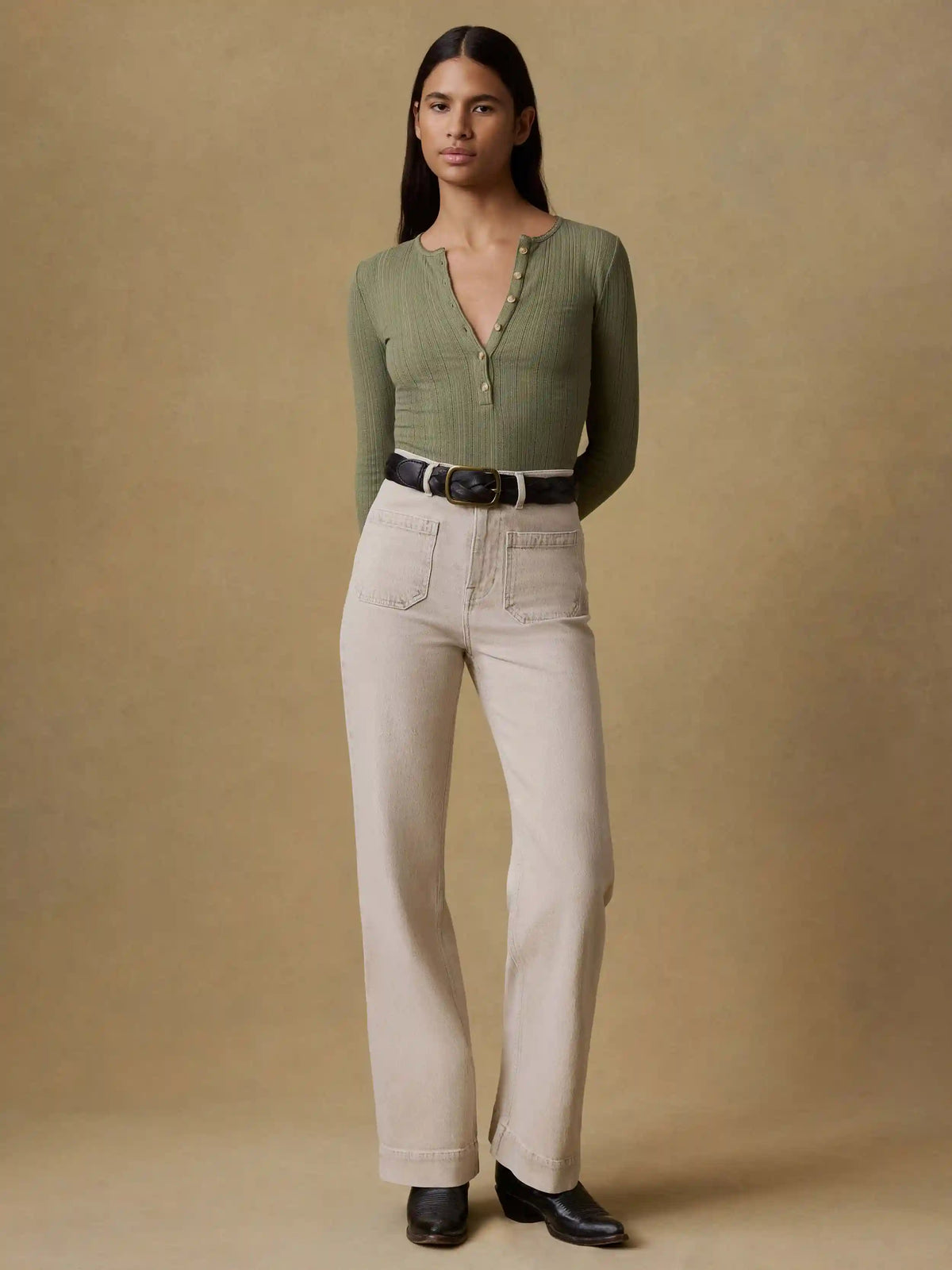Sunfaded Denim Patch Pocket Pant - Sun Dune Wash