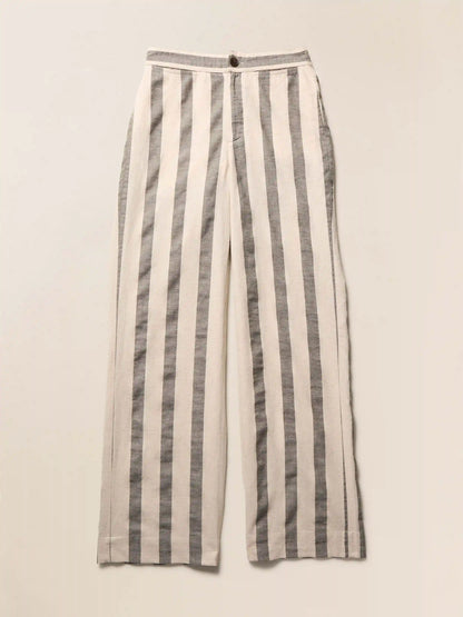 Sun Strider Cotton Linen Pant - Pine Bay Stripe
