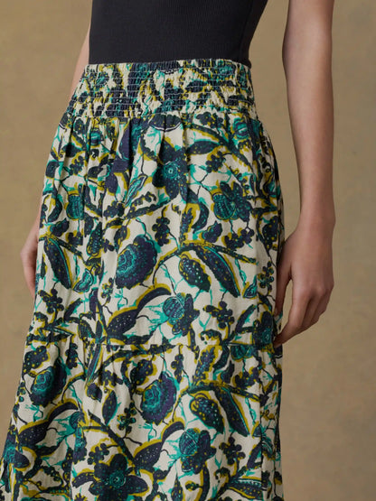 Montecito Linen Maxi Skirt - Tropics