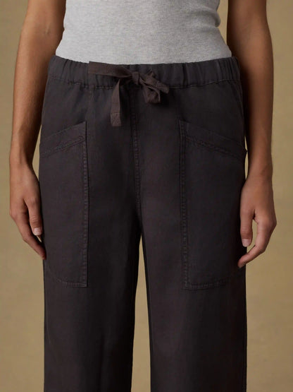 Topanga Drape Ankle Pant - Washed Black