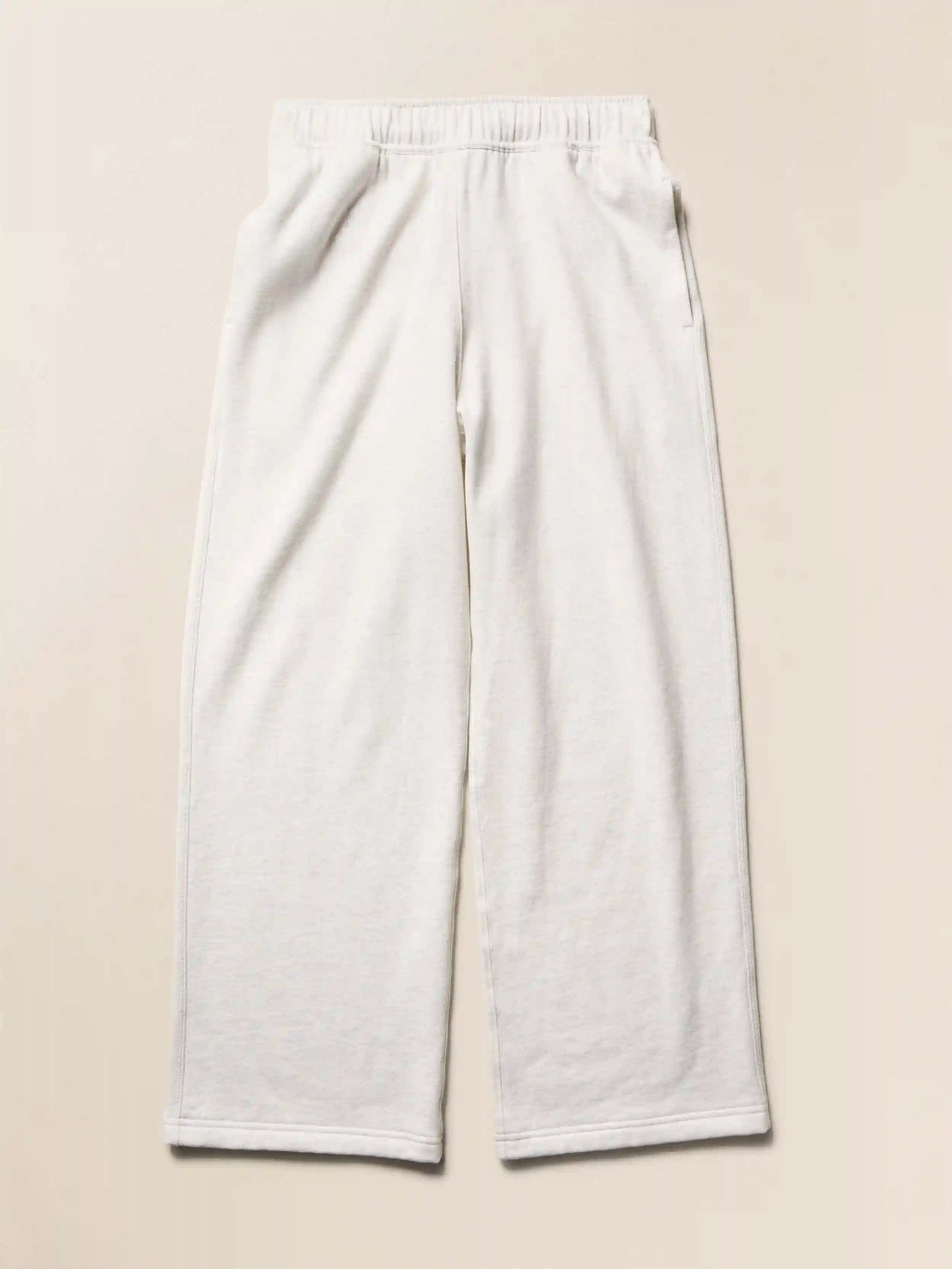 High Standard Fleece Wide Leg Sweatpant - Ice Grey Heather