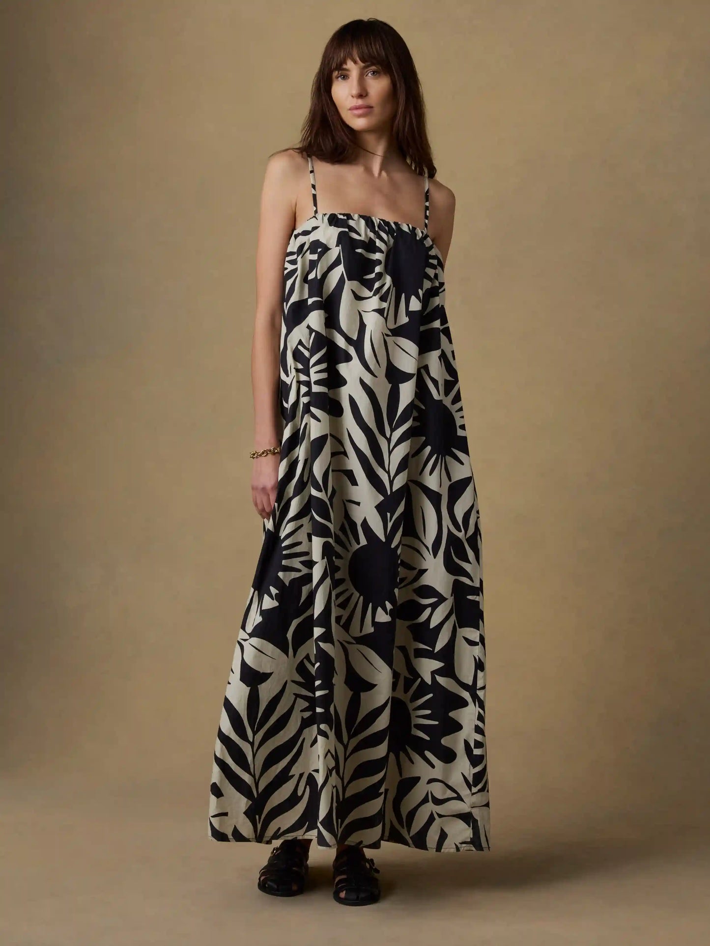 Coastal Poplin Kaua Dress - Garden Sonata