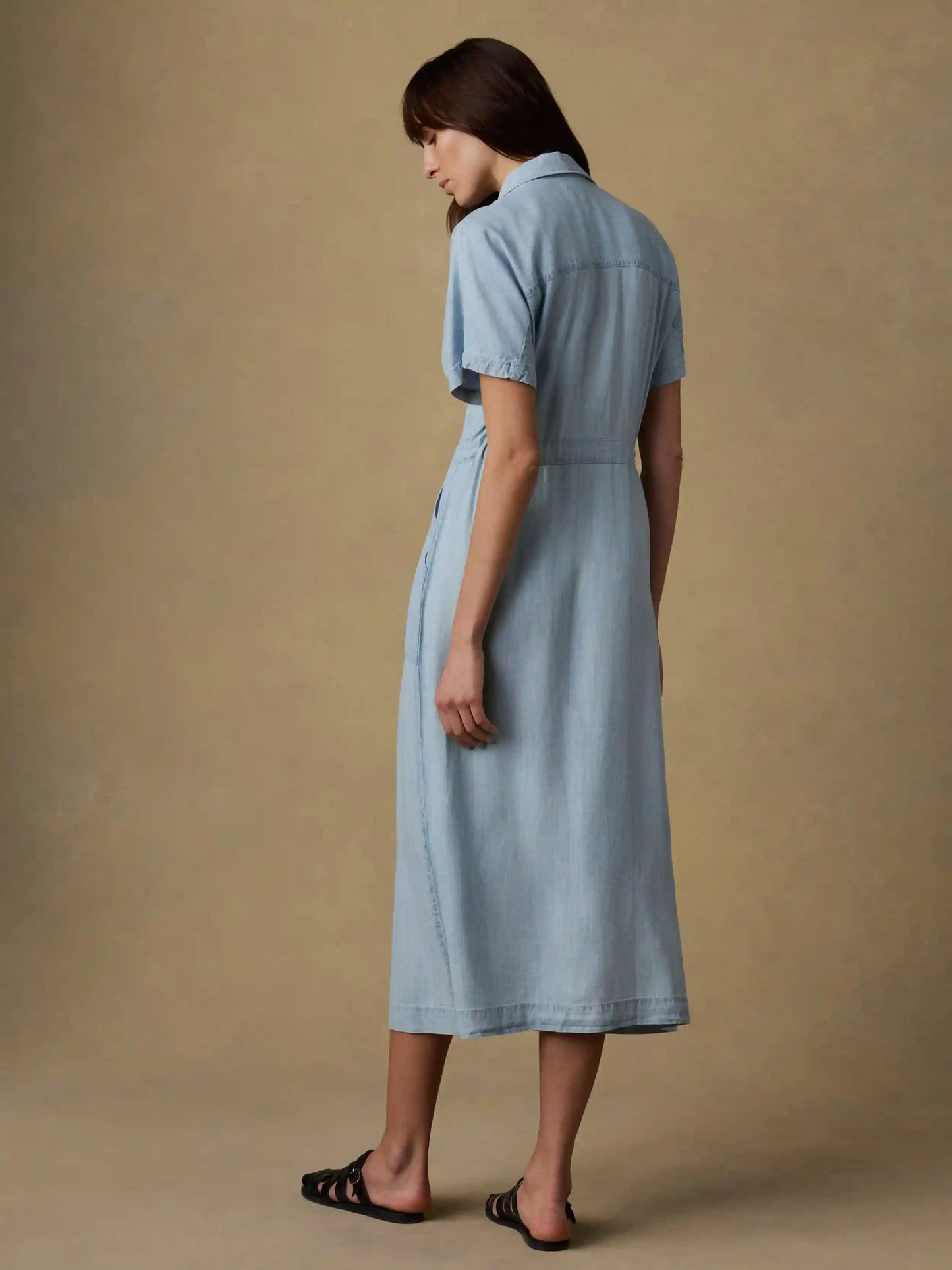 Tried & True Oakley Midi Dress - Arctic Sea Wash