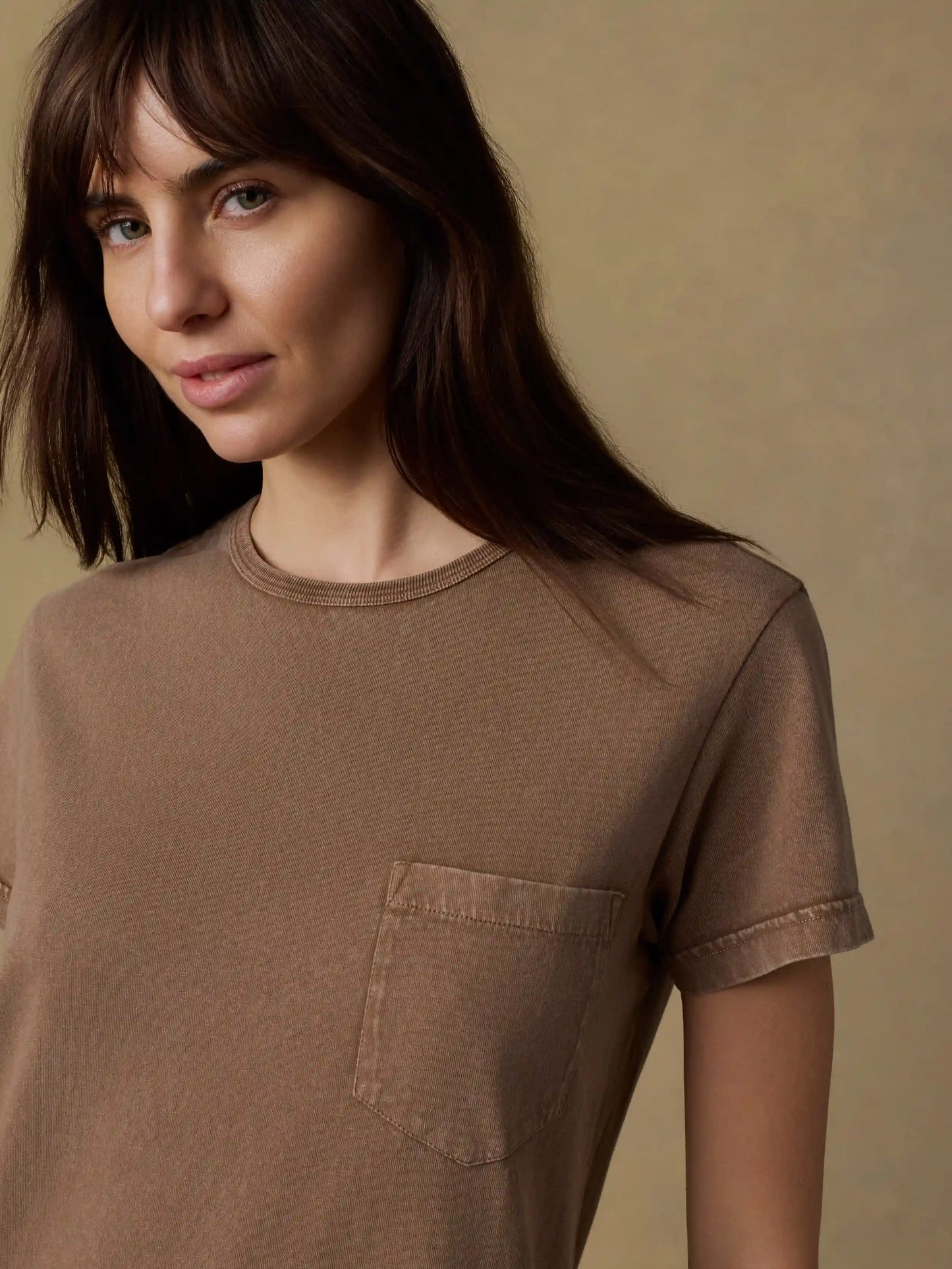 Recycled Cotton Jersey T-Shirt Dress - Alpine Brown