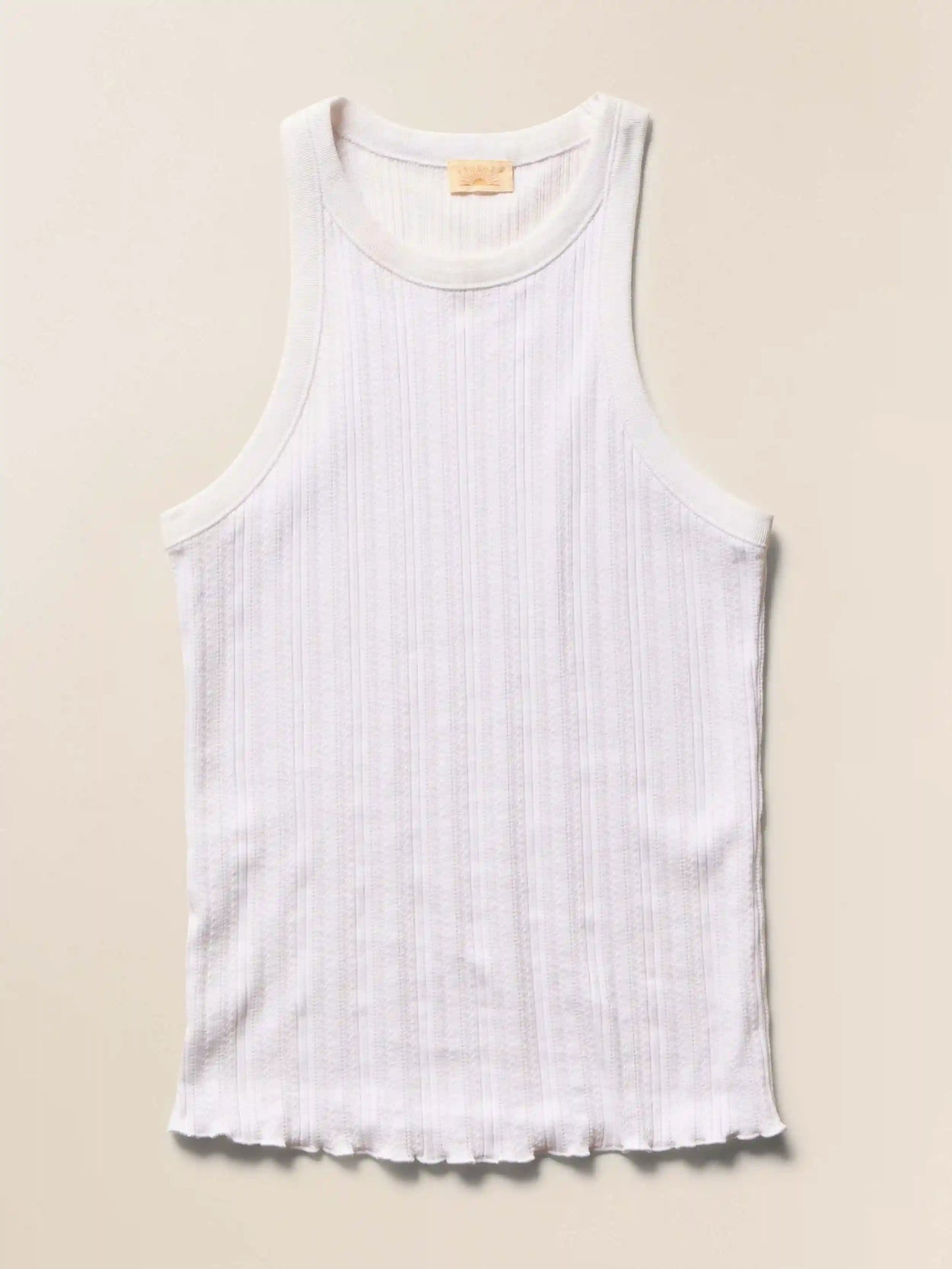 Paradise Pointelle Tank - White