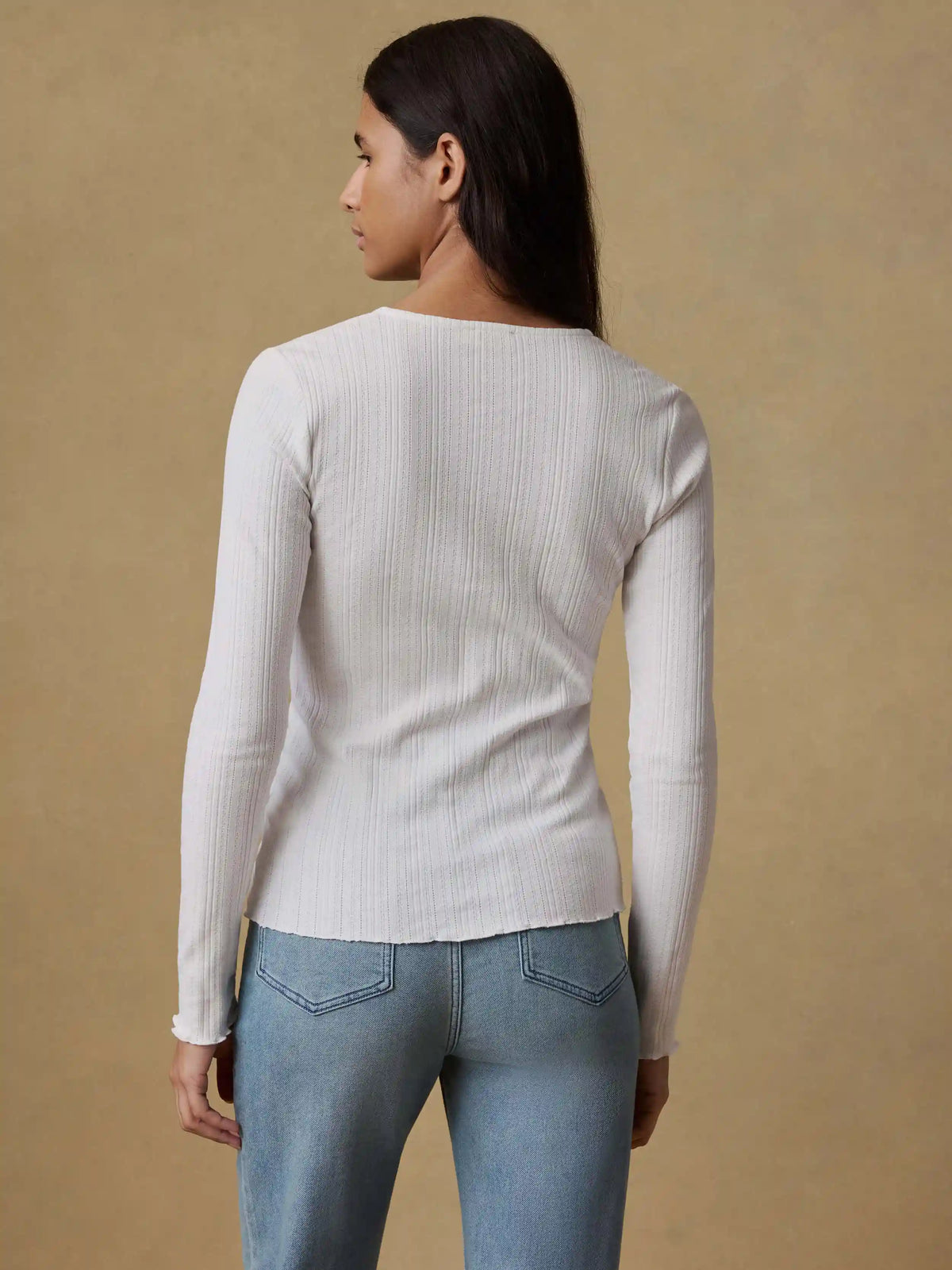 Paradise Pointelle Cardigan - White