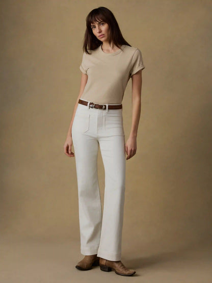 Sunwashed Regenerative Tee - White Pepper