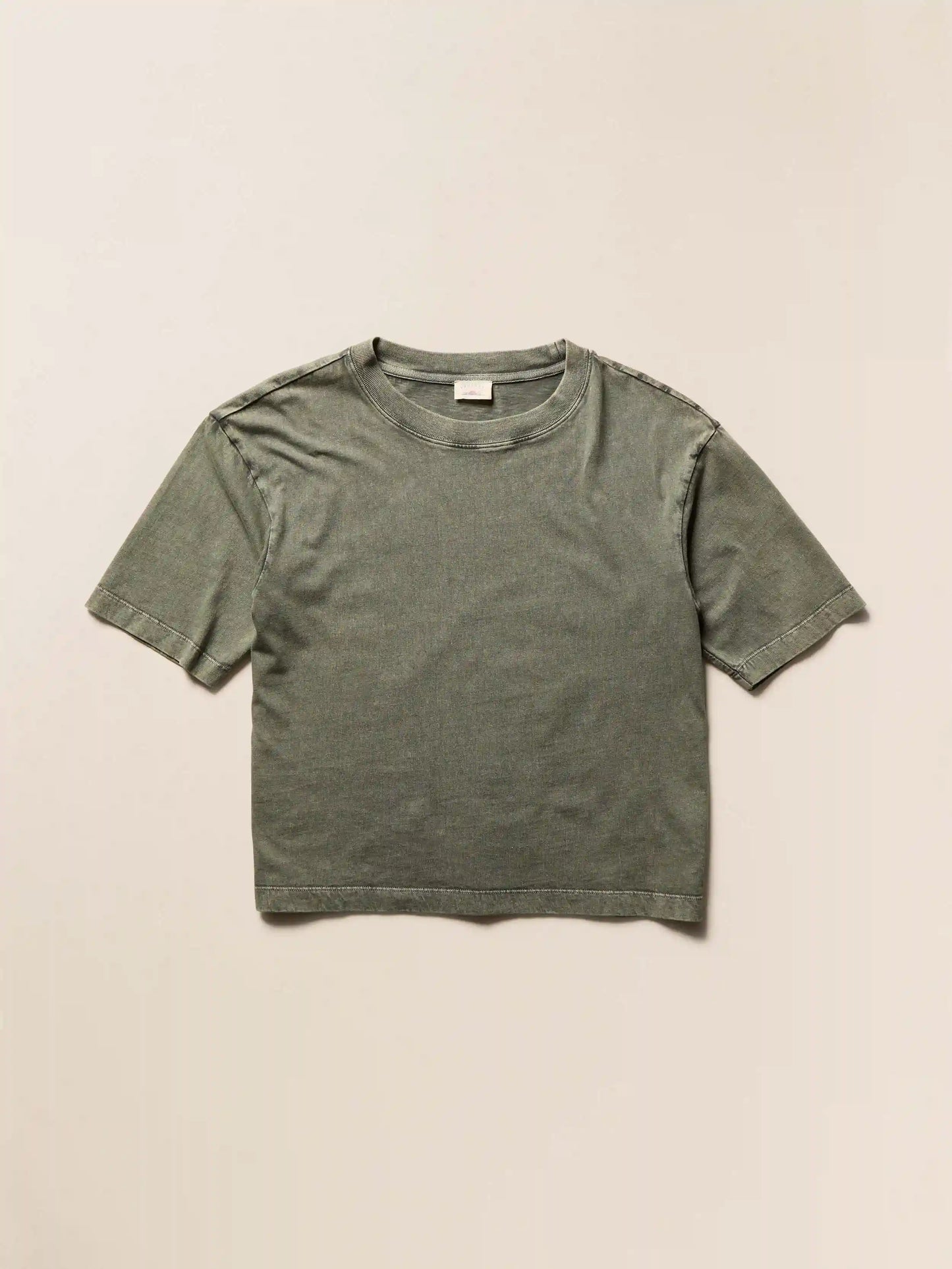 Recycled Cotton Vintage Tee - Island Olive