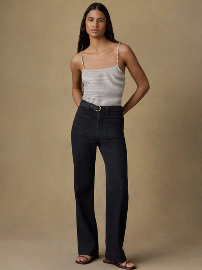 Featherweight Freestyle Rib Cami - Egret Stripe