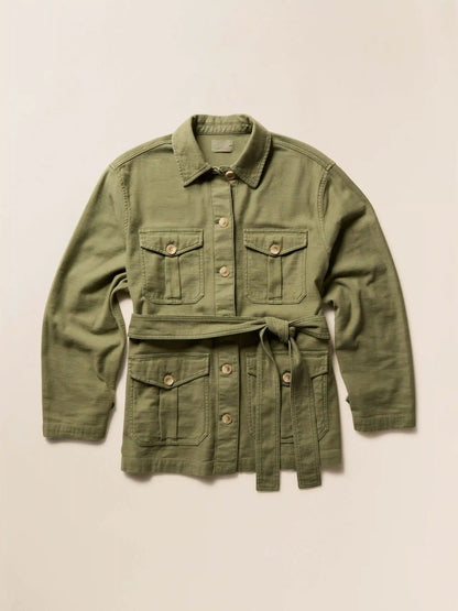 Soft Stretch Safari Jacket - Moss
