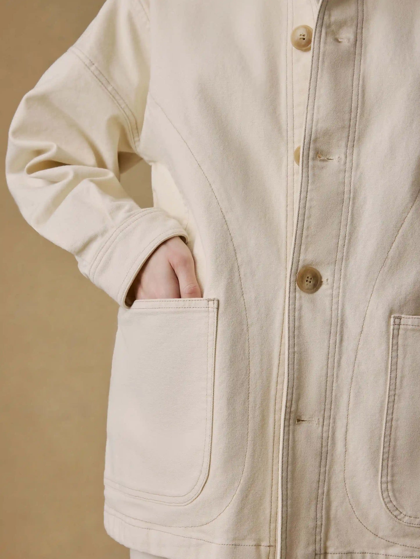Sunwashed Canvas Chore Jacket - Sea Salt