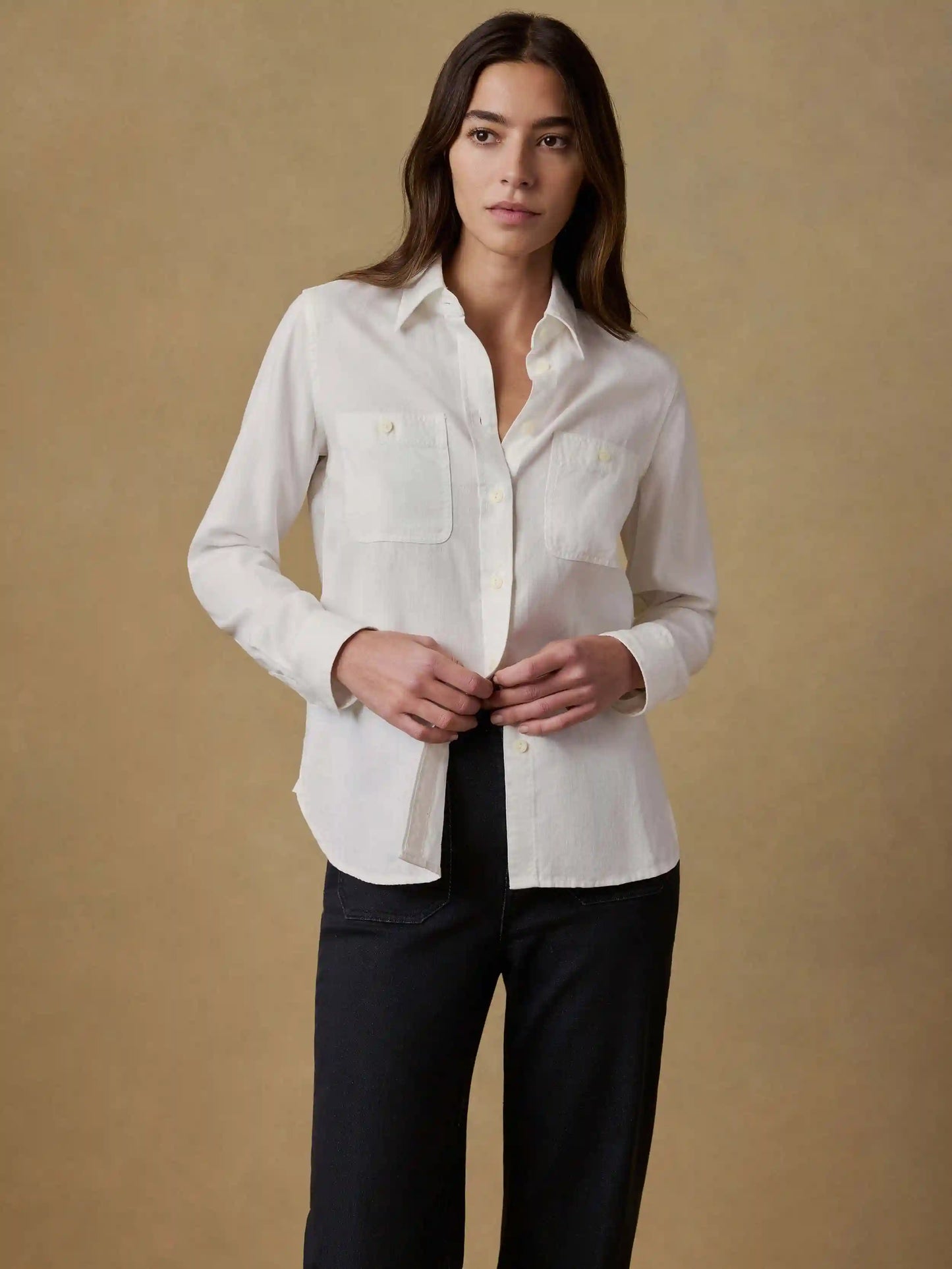 Tried & True Chambray Classic Shirt - White