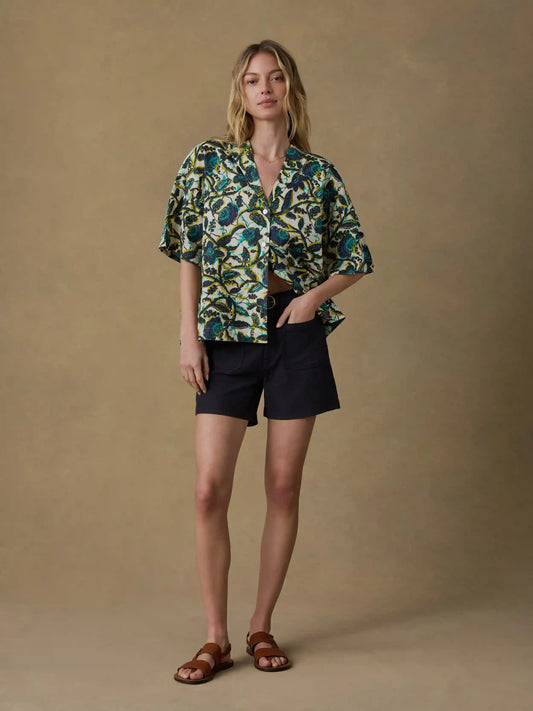 Montecito Linen Relaxed Camp Shirt - Tropics