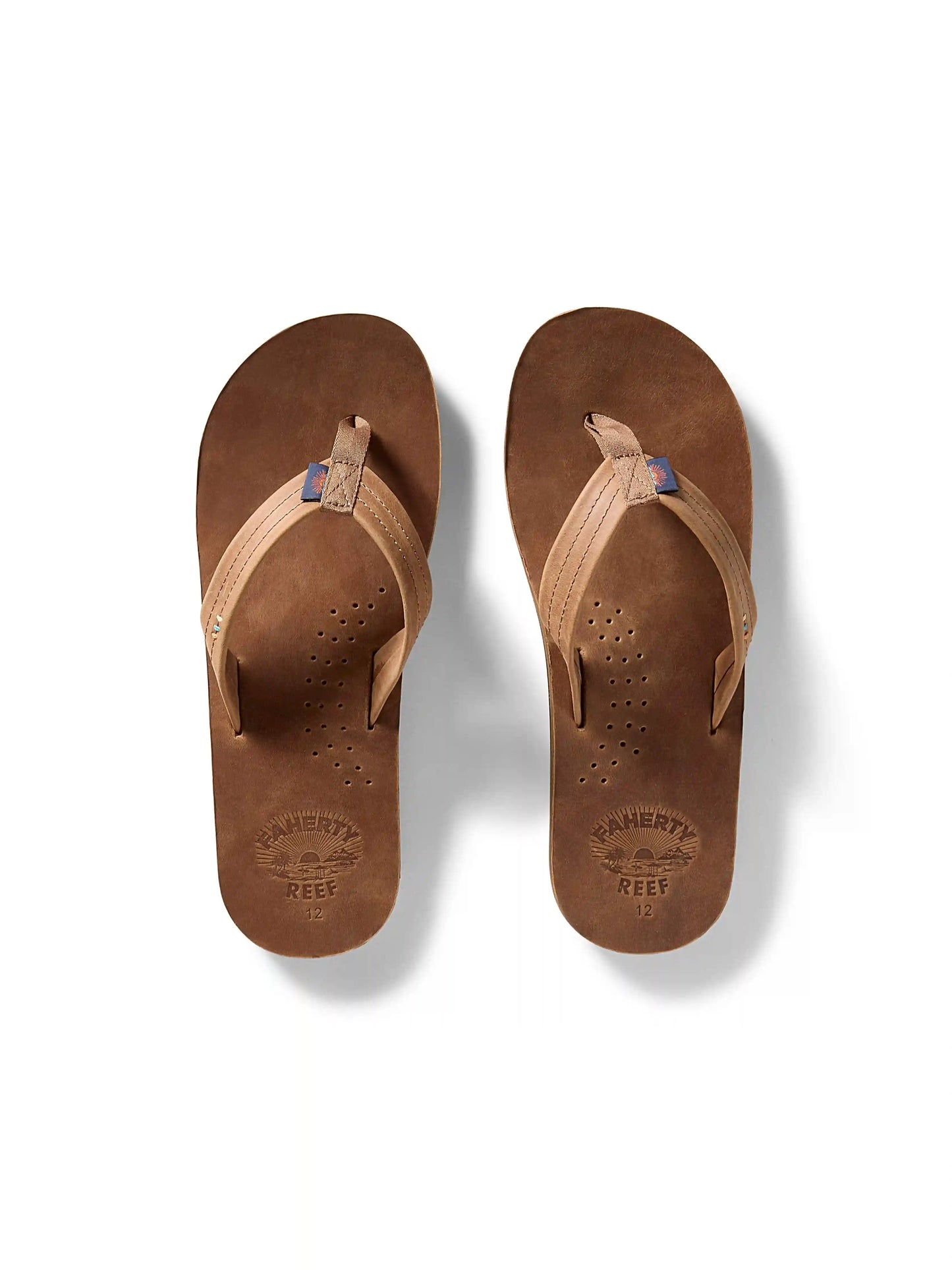 Faherty X Reef Draftsmen Flip Flop - Dark Brown