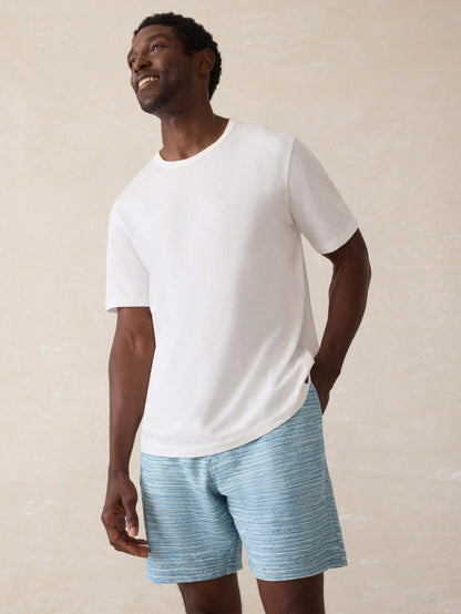 Indigo Knit Short - Indigo Waterway Stripe