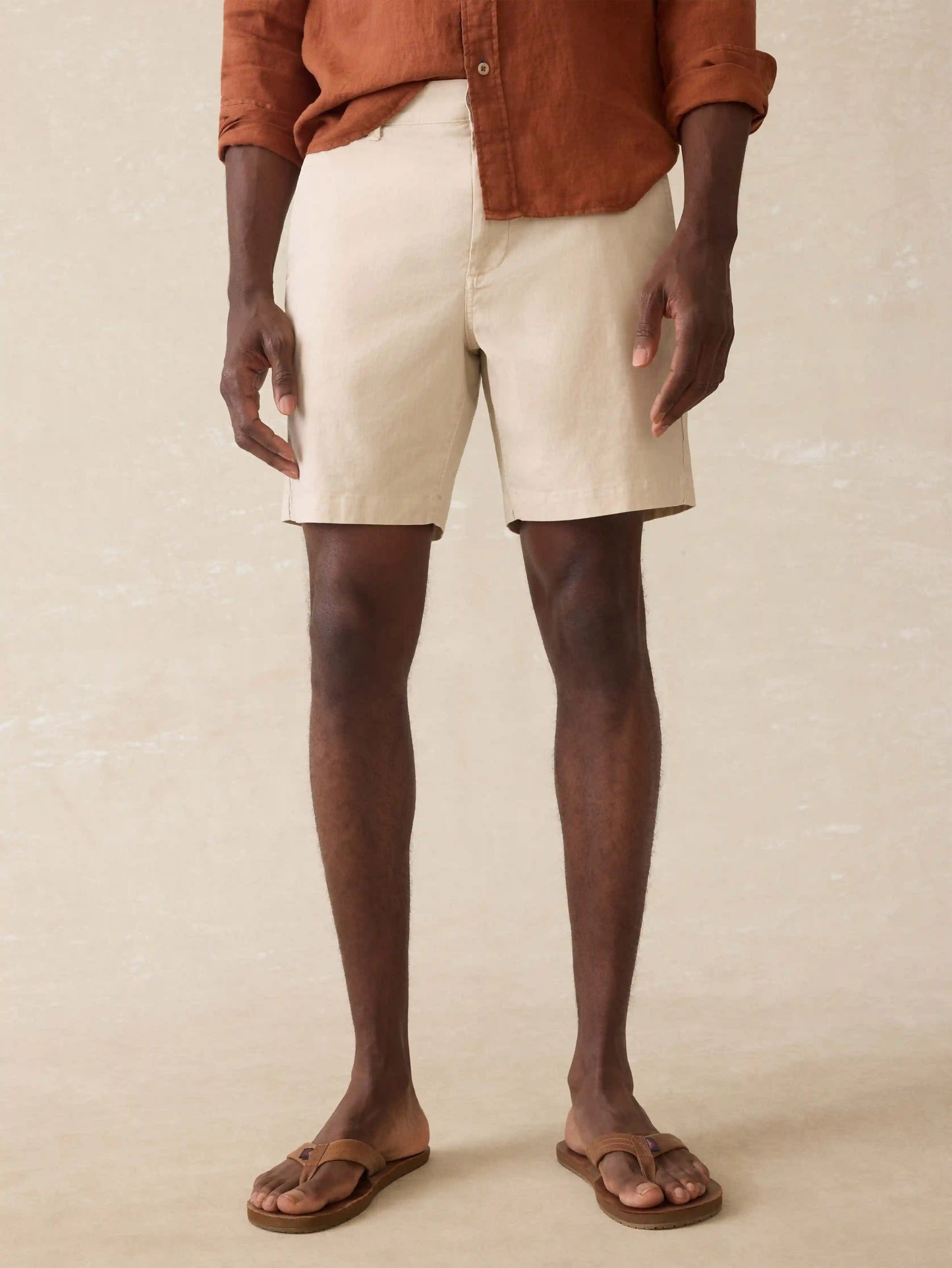 Tradewinds Linen Blend Short - Stone
