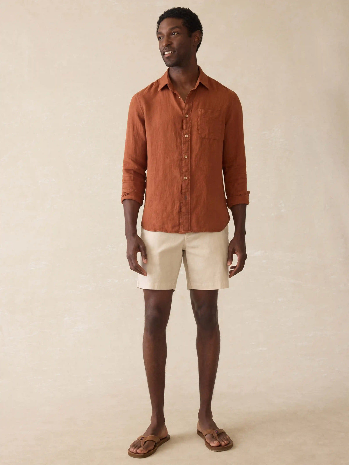 Tradewinds Linen Blend Short - Stone