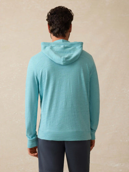 Sunwashed Organic Hoodie - Teal Sea