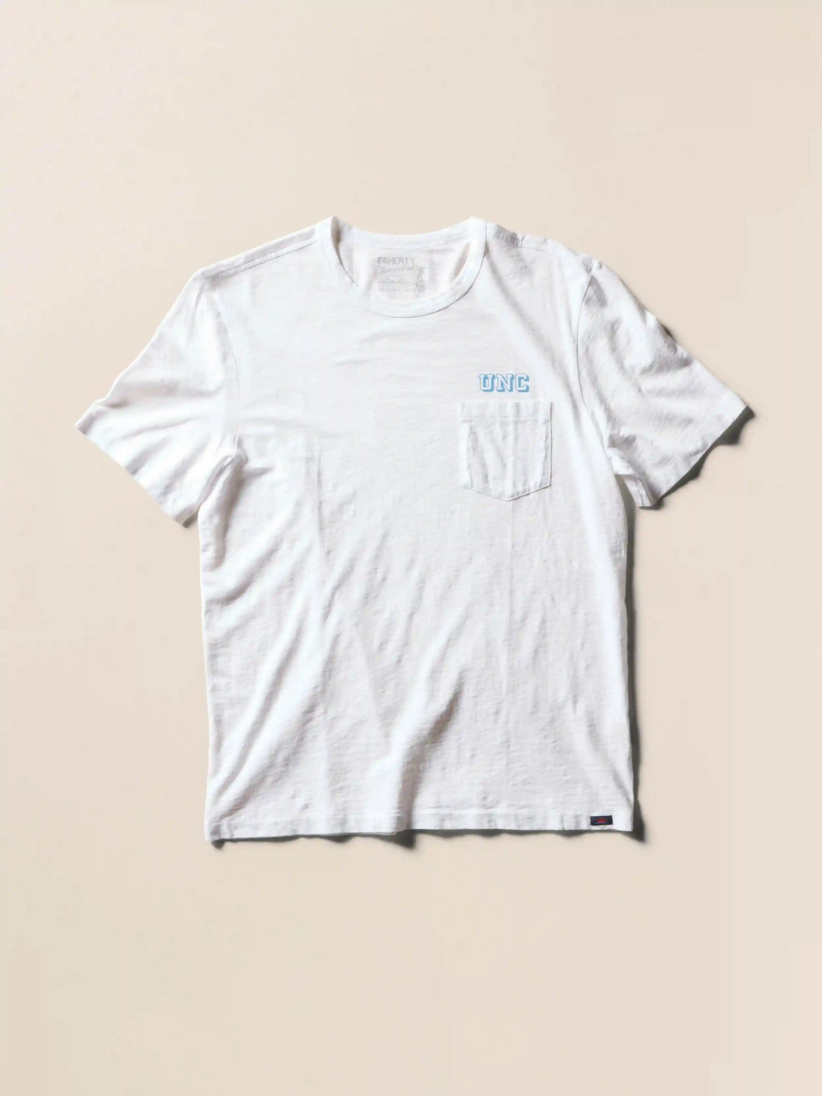 University of North Carolina Sunwashed Pocket Tee - White