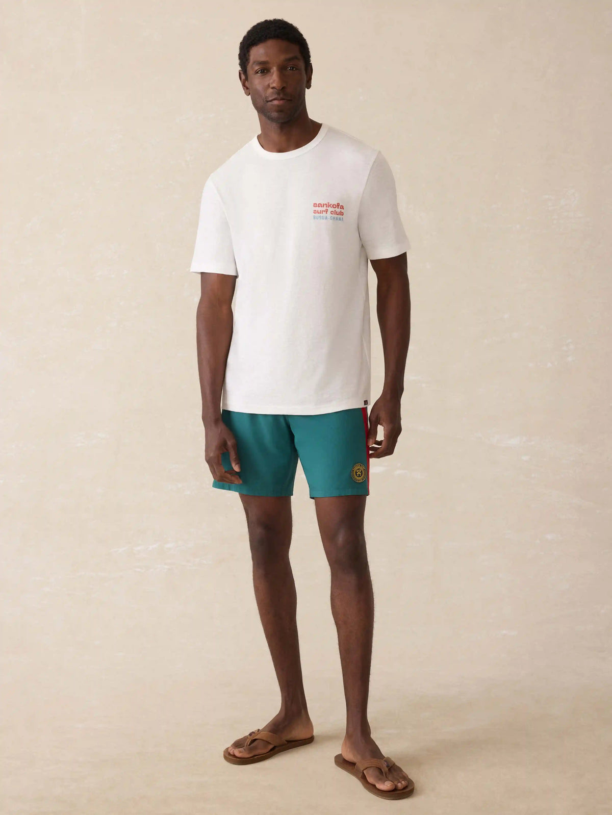 Surf Ghana Short-Sleeve Flag Graphic Tee - White