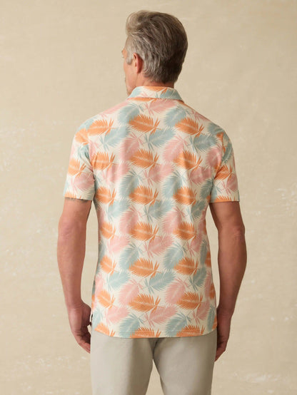 Short-Sleeve Movement™ Pique Polo - Ivory Paradise Palm