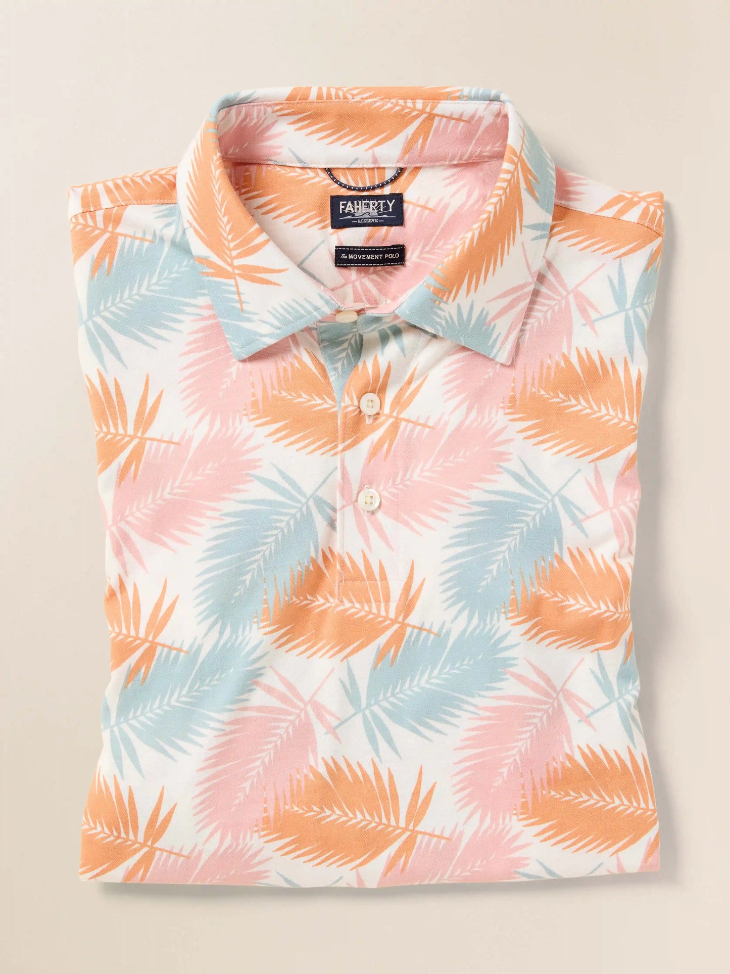 Short-Sleeve Movement™ Pique Polo - Ivory Paradise Palm
