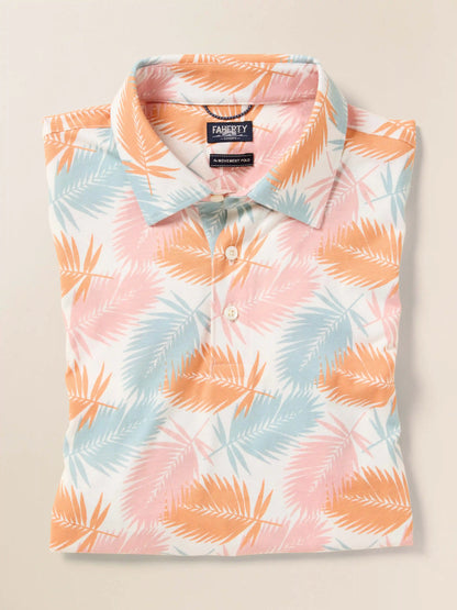 Short-Sleeve Movement™ Pique Polo - Ivory Paradise Palm