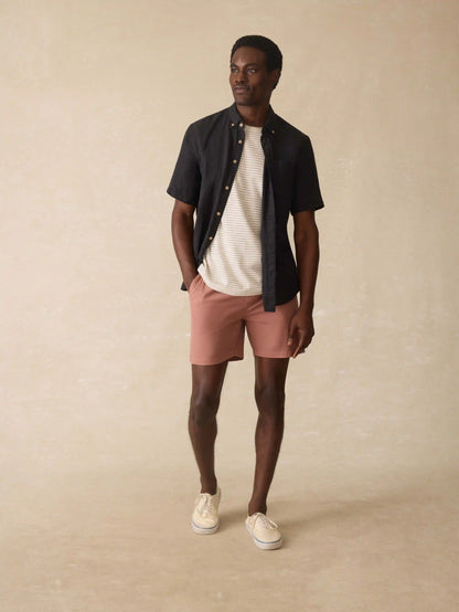 Short-Sleeve Laguna Linen Shirt - Ridge Black