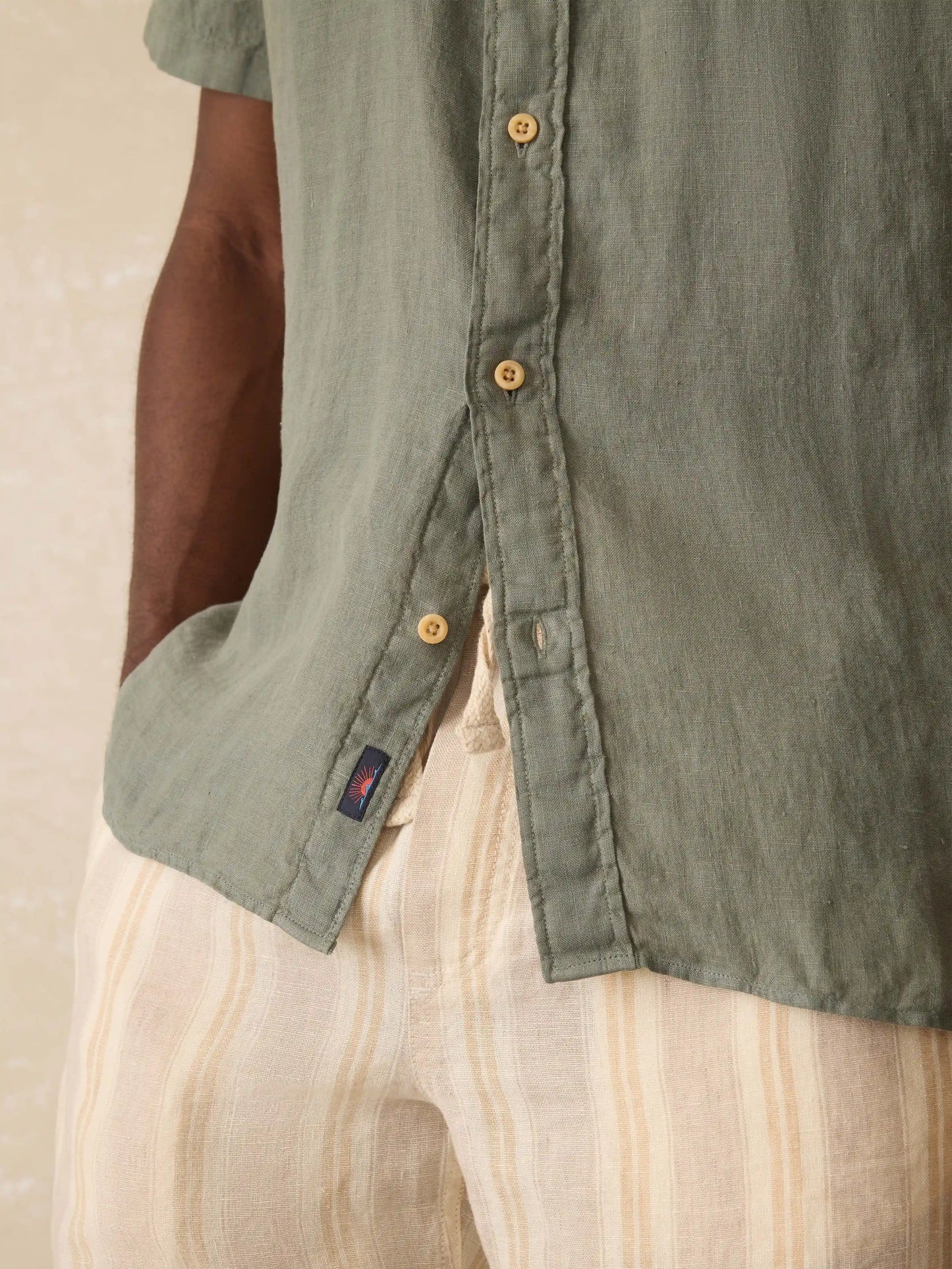 Short-Sleeve Laguna Linen Shirt - Spruce