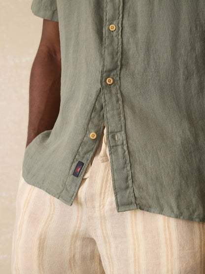 Short-Sleeve Laguna Linen Shirt - Spruce