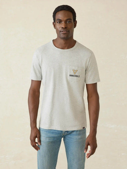 Vanderbilt University Sunwashed Regenerative Pocket Tee - Granite Heather