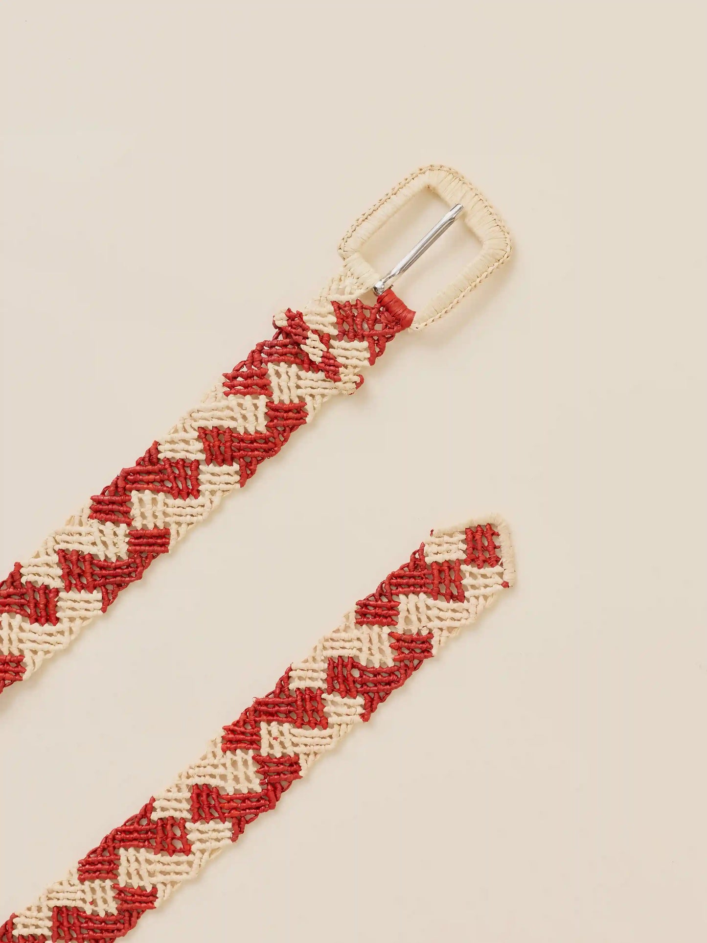 Raffia Belt - Natural Brick