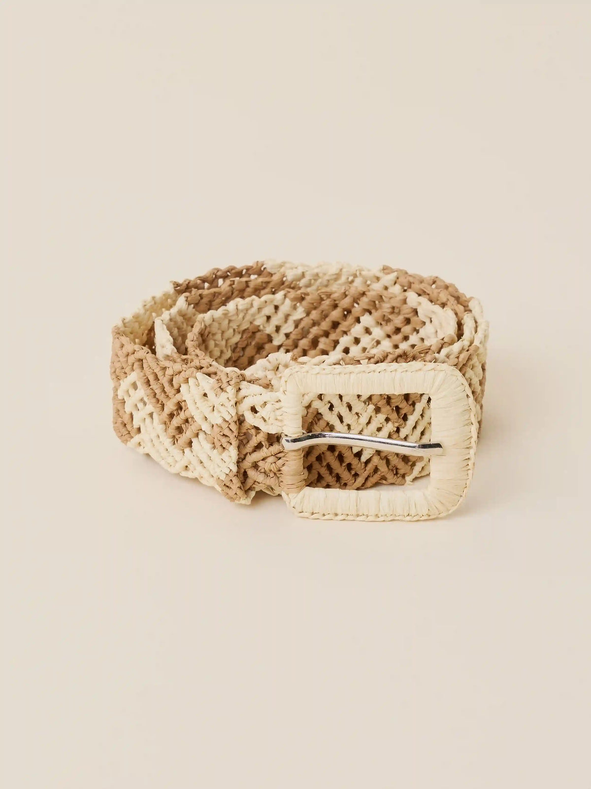 Raffia Belt - Natural Brown