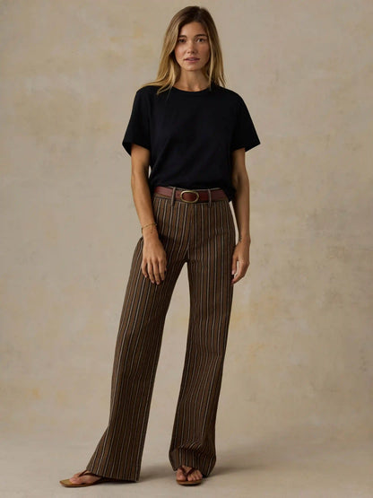 Twill Tide Slim Straight Pant - Maple Cove Stripe