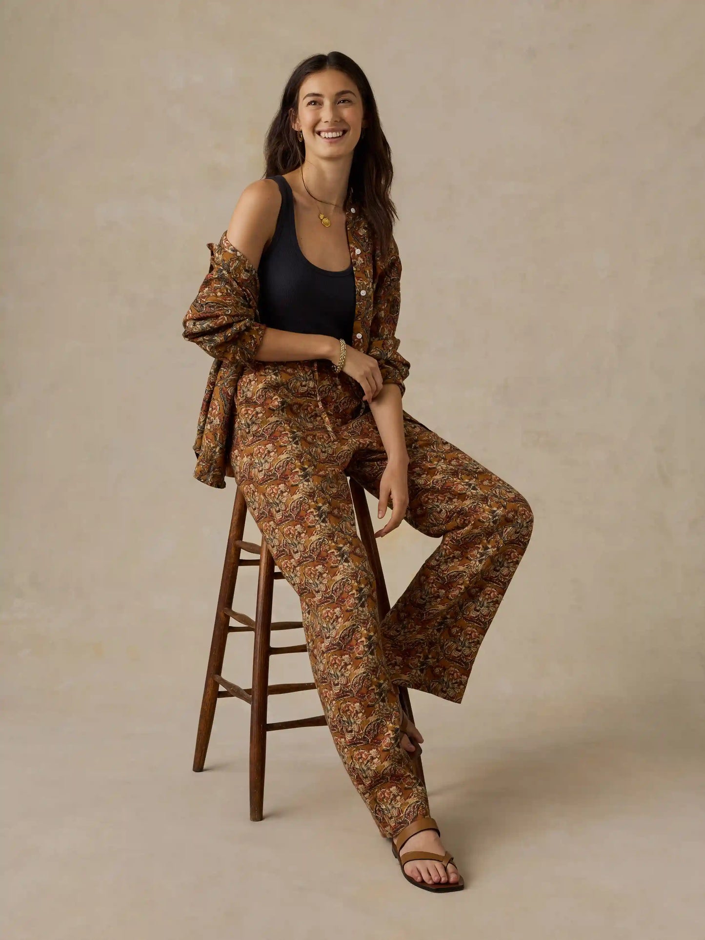 Laidback Linen Pant - Victorian Garden