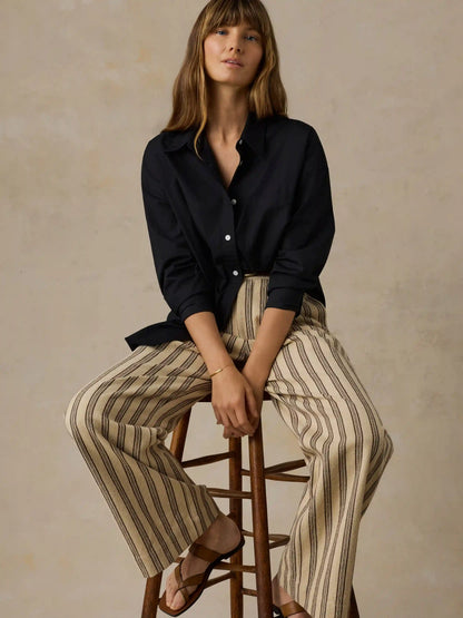 Summit Pleated Pant - Treeline Stripe