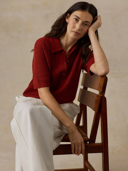 Cotton Twill Drawstring Pant - Egret