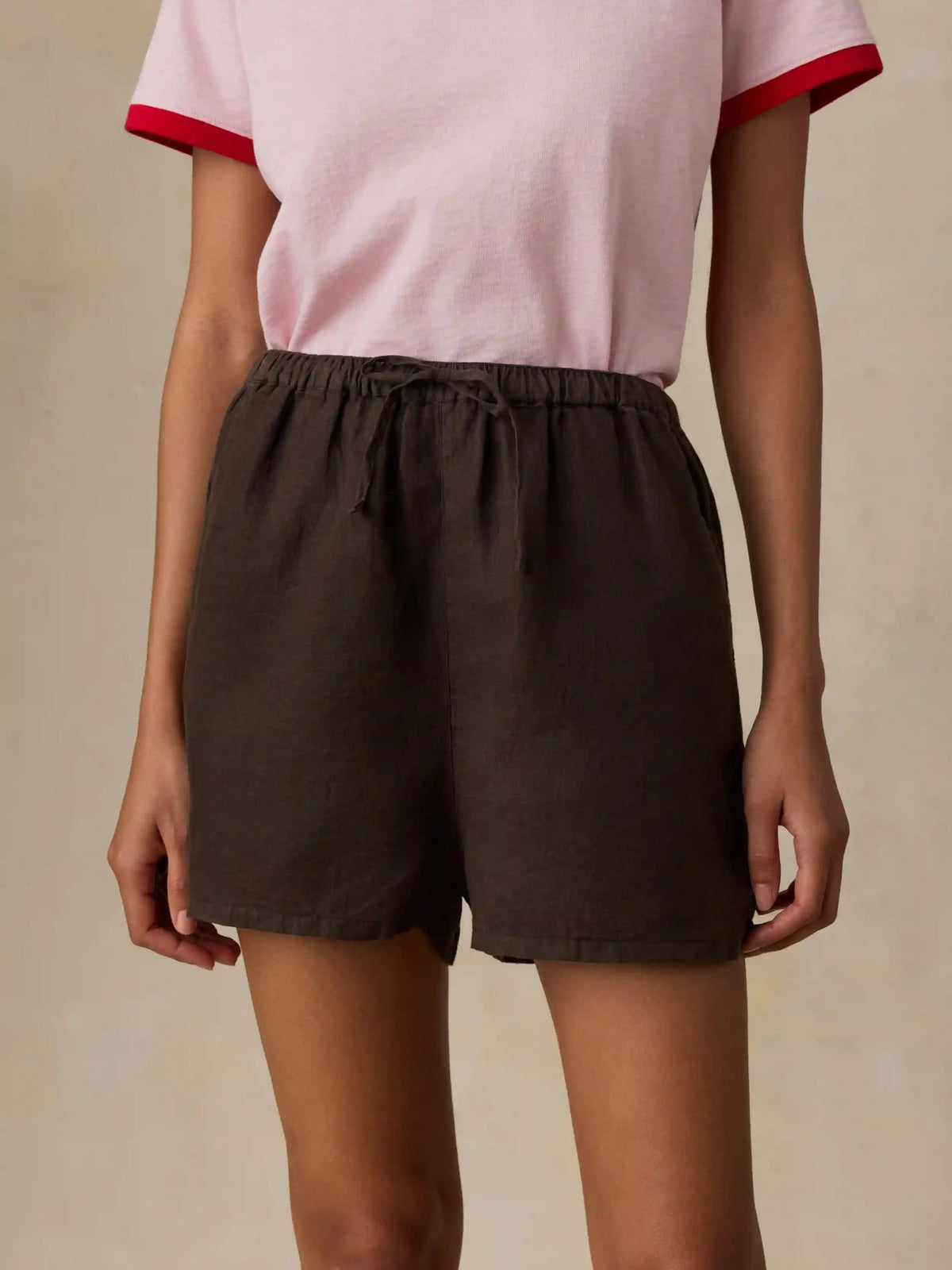 Laguna Linen Montecito Short - Demitasse