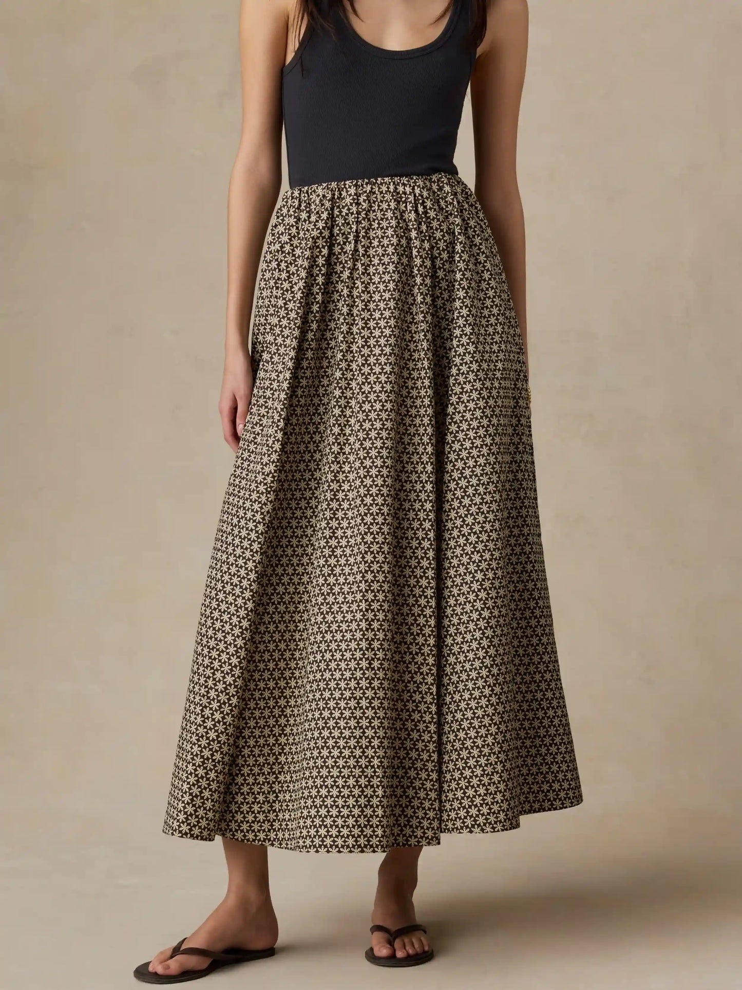 Coastal Poplin Nera Skirt - Bloom Trail Floral