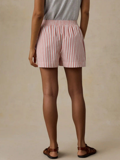 Coastal Poplin Boxer Short - Summer Sail Stripe